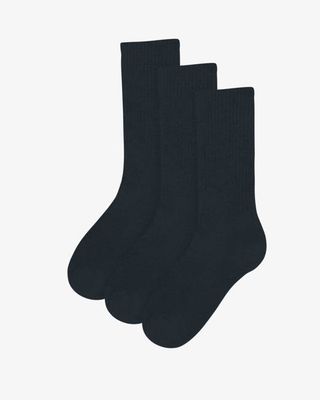 Organic Active Sock - Navy Blue (3-Pack)
