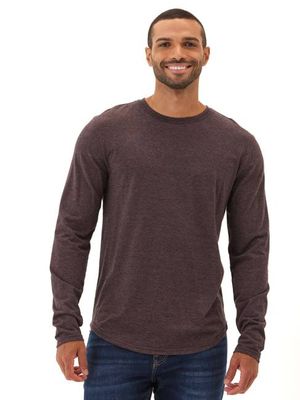 Black Fleck Triblend Long Sleeve Crew