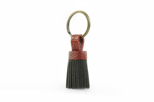 Mini Tassel Keyring | Leather & Fire-hose