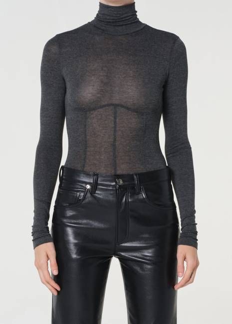 Wilma Bodysuit in Charcoal Heather