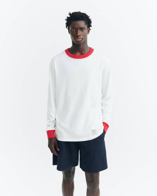 Long sleeve T-shirt red cuffs Emilio R