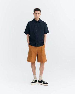 Fish Kurtis oversize hand-embroidered shirt