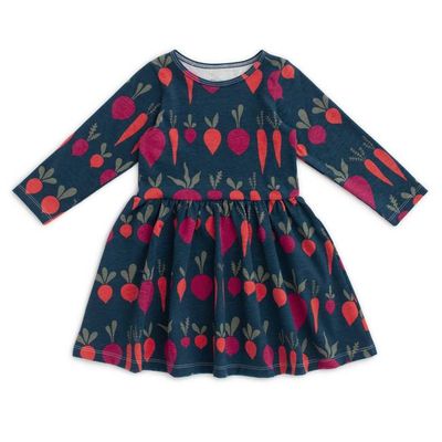 Calgary Dress - Root Vegetables Night Sky
