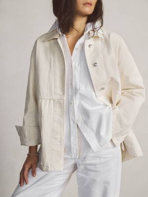 Loretta Jacket, Recycled Denim, Putty