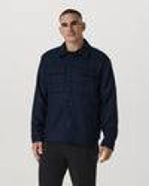 Ridge Natural Shirt Jacket | Men's Navy Button-Up Jacket | Vuori