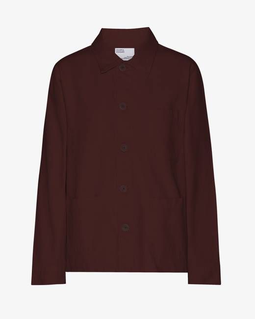 Organic Workwear Jacket - Oxblood Red