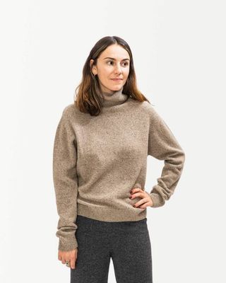 Rollneck Pullover pebble