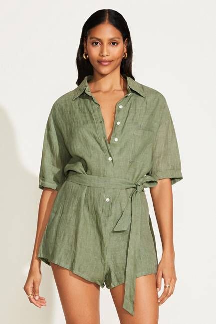 Playa Romper - Agave EcoLinen