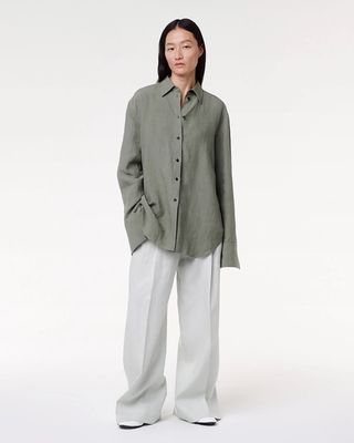 Linen Oversized Men's Shirt | Fern