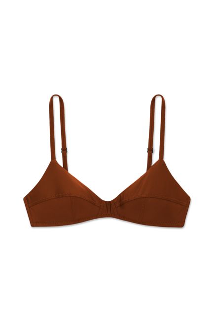 Simone Retro Top in Terracotta