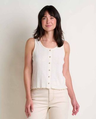 Foothill Pointelle Button Tank