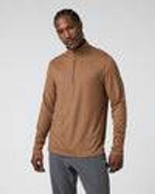 Ease Performance Half Zip 2.0 | Pecan Heather | Vuori