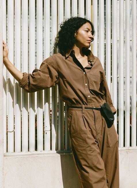 Marcie Shirt, Organic Poplin, Clay