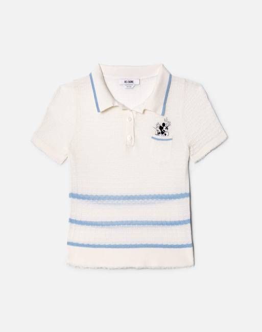 Mickey Polo - White/Seaside