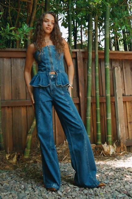 Bay Wide Leg Jean Two Tone in Phoenix