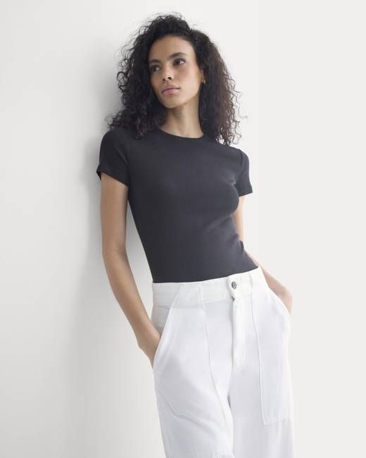 Tissue Short-Sleeve Crew | Black