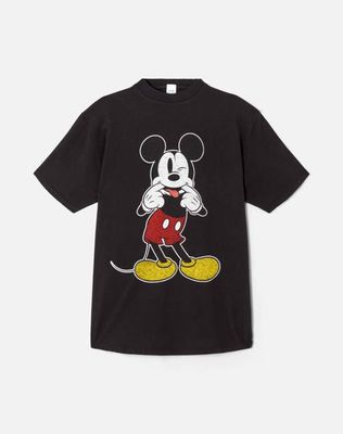 Boyfriend "Silly Mickey Mouse" Tee - Washed Black