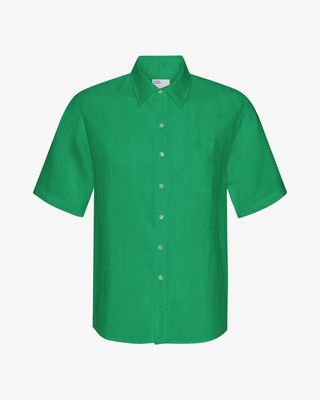 Linen SS Shirt - Kelly Green