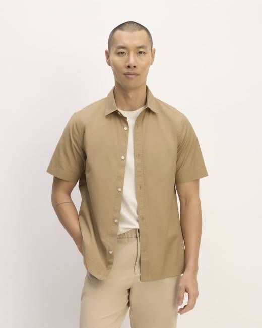 The Supima® Short-Sleeve Poplin Shirt | Tiger's Eye