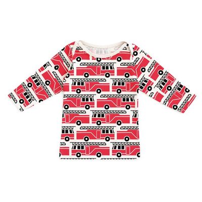 Long-Sleeve Lap Tee - Firetrucks Red