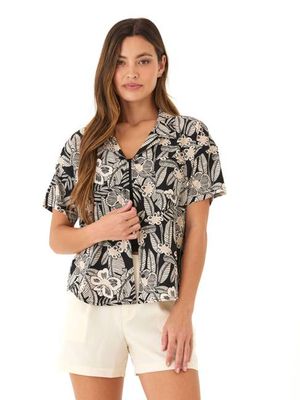 Mikaela Print Woven Button-Up
