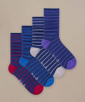 Mens Everyday Roll Top Socks - 4 Pack - Size 8-11