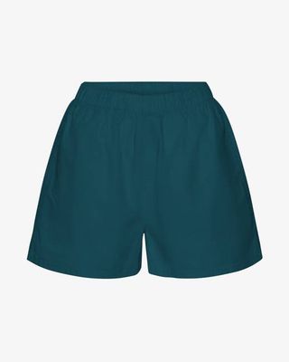 Women Organic Twill Shorts - Ocean Green