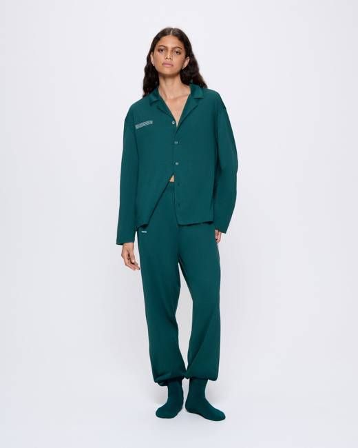 Archive Womens 365 Lightweight Long Pyjama Set—foliage green