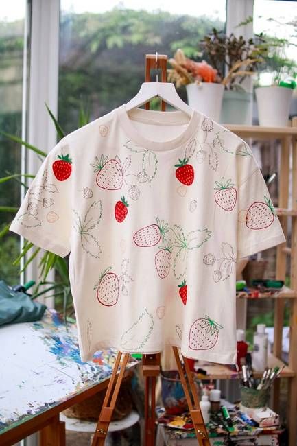 Hand Painted Strawberry Medley Limited Edition TShirt
