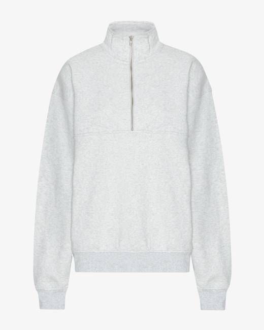 Organic Quarter Zip - Snow Melange
