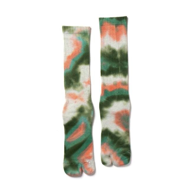 NODAL Tabi Sock – Tie Dye Long Sock Pink | Made in Japan