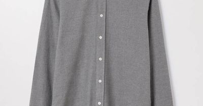 Grey Melange Flannel Shirt | Organic Cotton Twill | Asket