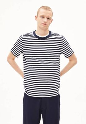 MAARKOS POCKET STRIPES| night Sky-broken weiß