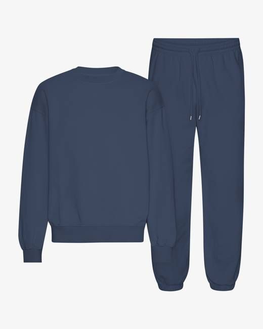Organic Relaxed Sweatsuit - Petrol Blue