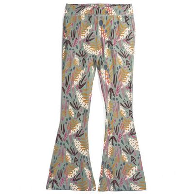 Kids Leggings: Organic Cotton Flared Yoga Pants: Whimsy