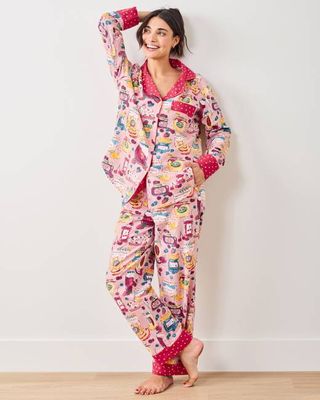 Sweet Jams - Tall Lightweight Flannel Long PJ Set - Berry Bliss