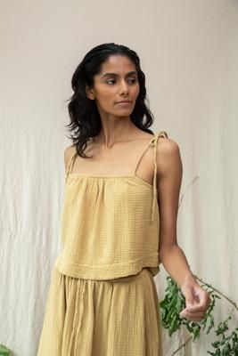 Janis Organic Cotton Top in Straw