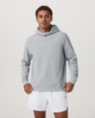 Jamestown Pullover Hoodie – Sea Fog Waffle Knit Hoodie – Jackets & Hoodies – Vuori