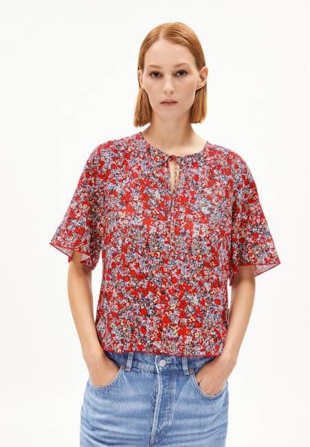 ANDRIKAA MOSAIC LINO| coral blush