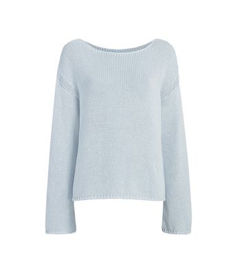 Draped Knit Sweater - Resale | Dusty Blue
