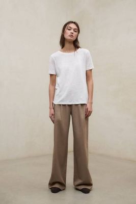 BEIGE MIEL LINEN TROUSERS