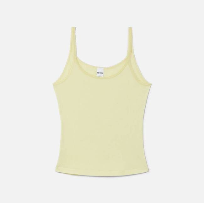 Lace Strap Tank - Lime