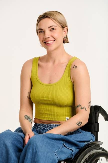 Josy - Vest Top in Apple Green