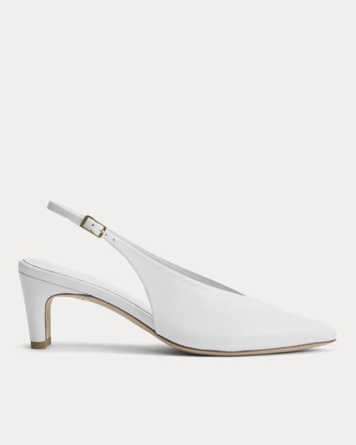 Pointed-Toe Slingback Heel | Snow