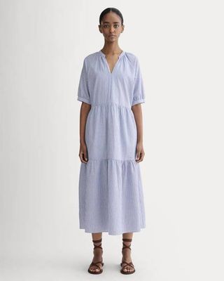 The Farmers Market Dress | Mazarine Blue / Optic White