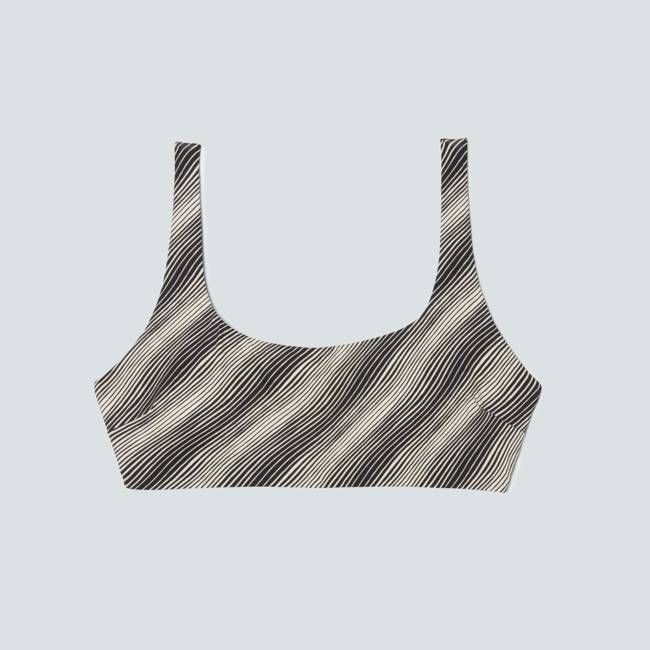 The Square-Neck Bikini Top |  Black / Canvas