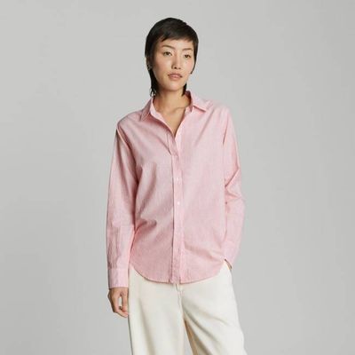 The Must-Have Shirt in Silky Cotton | Mandarin / White