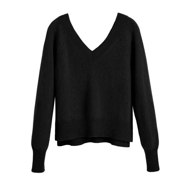Cashmere Deep V-Neck Sweater