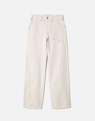 Mid Rise Workwear - Distressed Vintage White