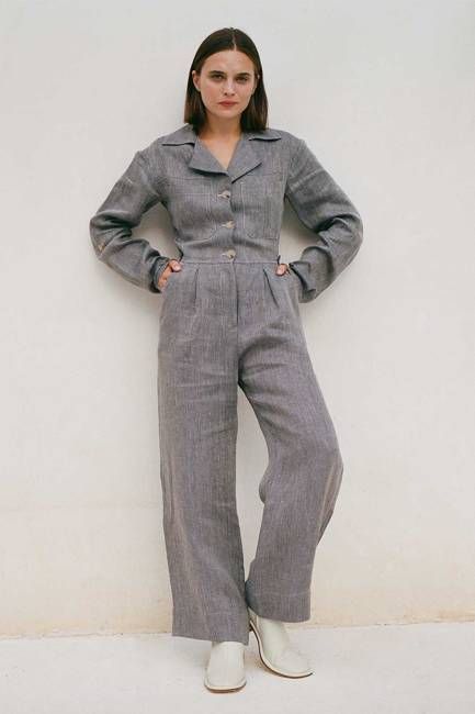 The Serra Boiler Suit in denim blue - Sample